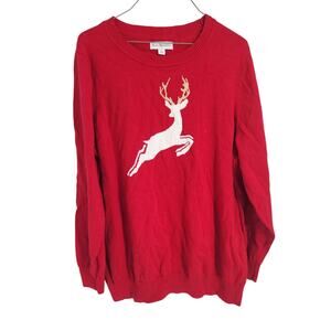 Kim Rogers Red Deer Christmas Sweater - Women's Size 1X